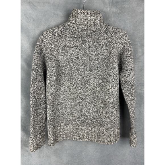 Vintage Express Knit Turtleneck Sweater Womens Small Marbled Gray Merino Wool - Picture 13 of 13